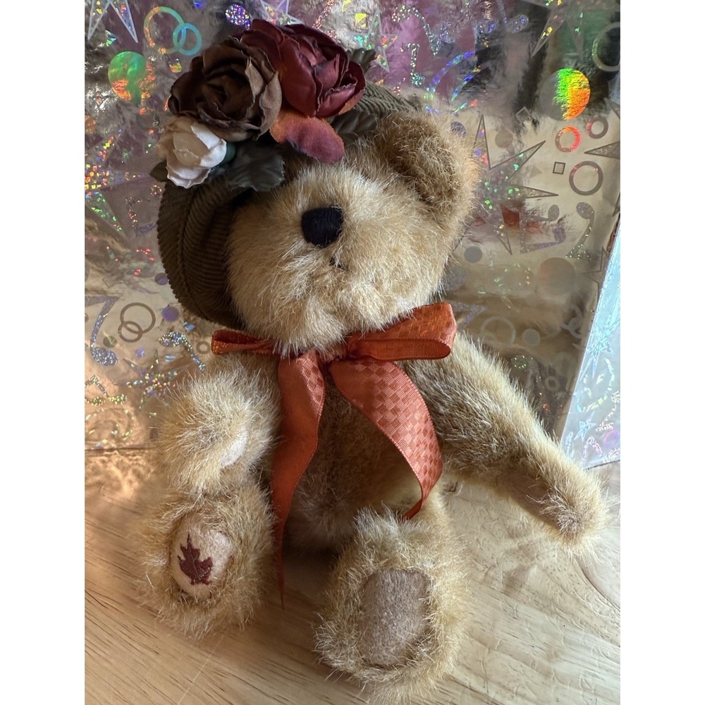 Boyds Plush Teddy‎ Bear Sage Leafowitz w/Tags Fall Orange Brown #918353